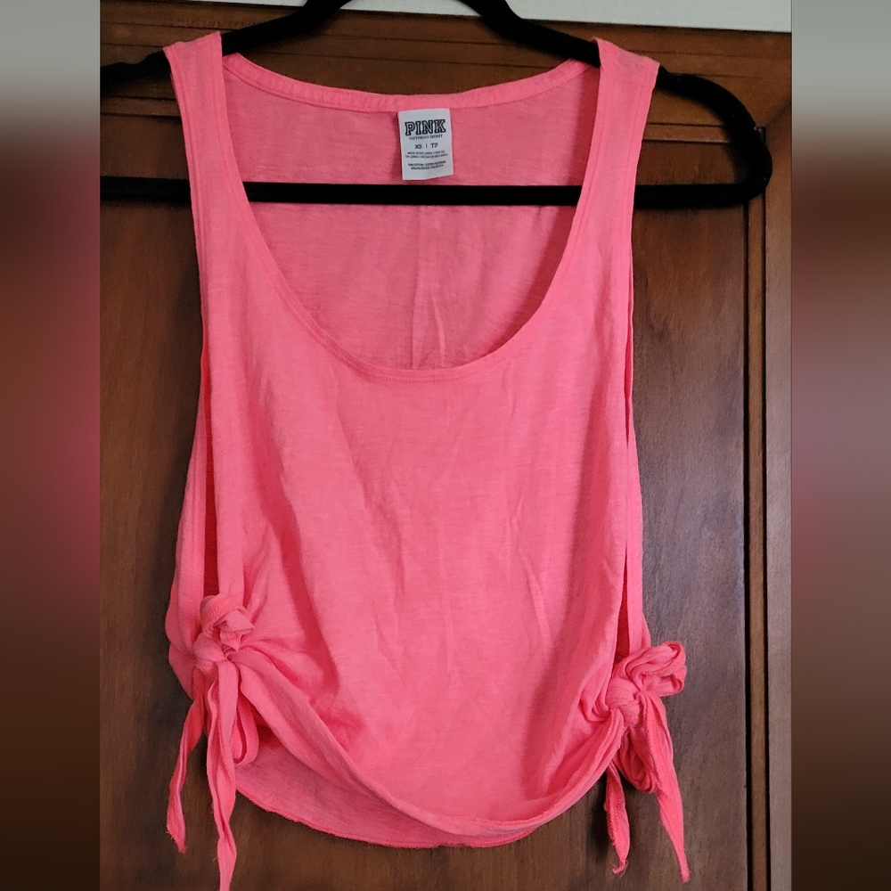 Victoria's Secret Orange Sleeveless Side Tie Tank Top #16